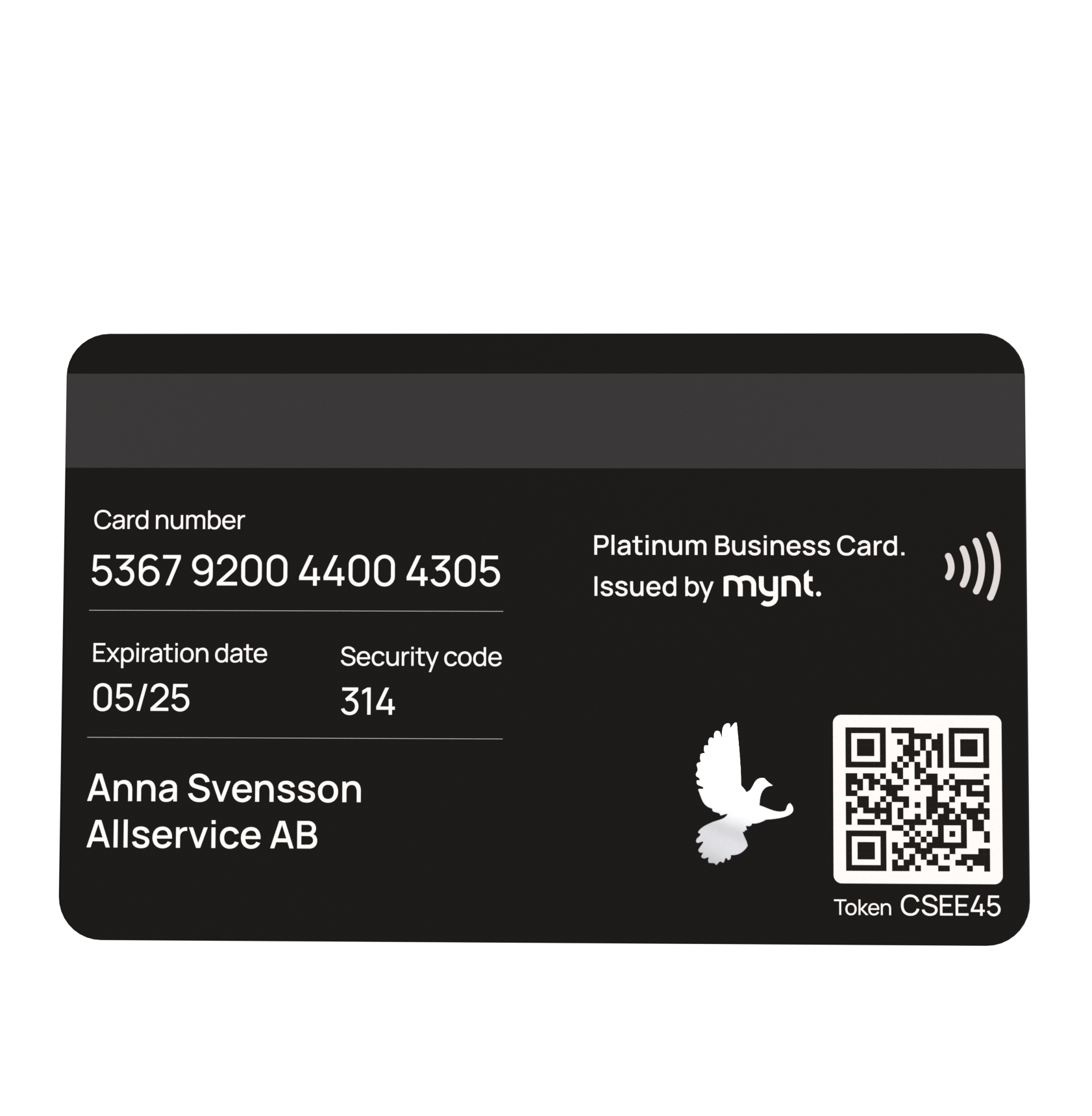 Corporate Card Back